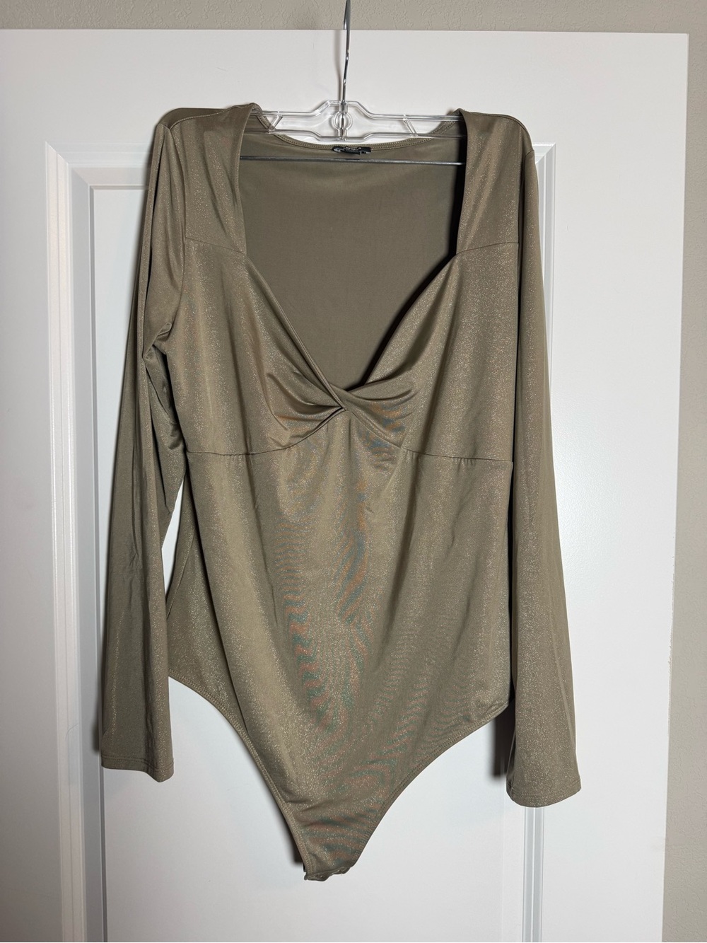 Express shimmery Long Sleeve Bodysuit